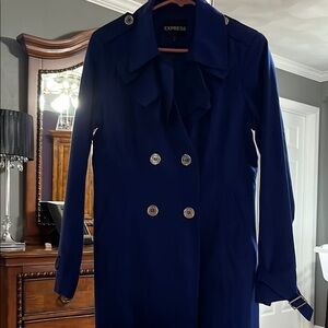 Express Women's Blue Trench Coat